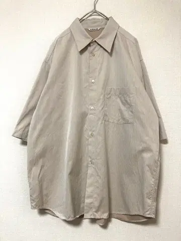 AURALEE 오라리 5 A22SS02FH 반팔 셔츠 오버 사이즈