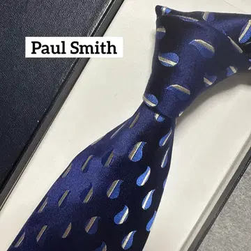 새상품급 폴스미스 넥타이 파랑 네이비 물방울