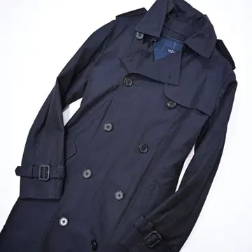 YLEVE 고급 코튼 트렌치코트 1 네이비 일본제 여성용 울 라이너