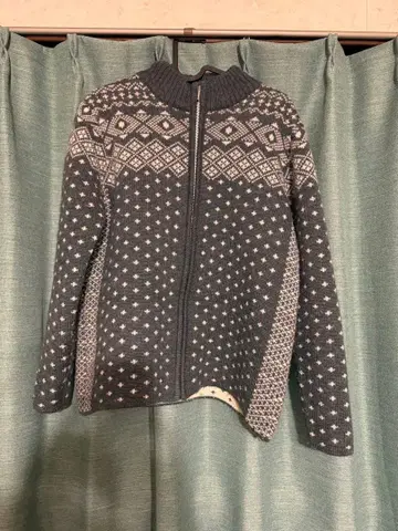 90s Lands' End 노르딕 무늬 울 니트 XS