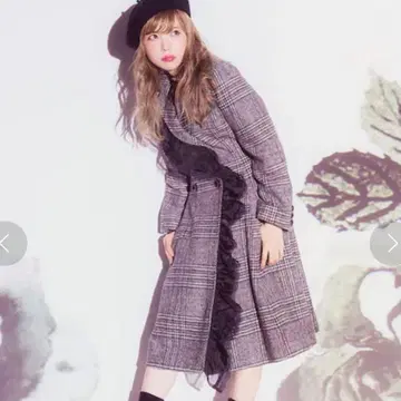 EATME 하운드투스 프릴 레이스업 체스터 코트