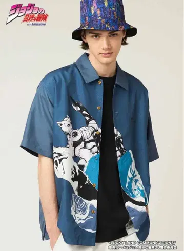 [ 새상품 ] 그라니프 x 죠죠 요시카게 키라 빅 실루엣 반팔 셔츠