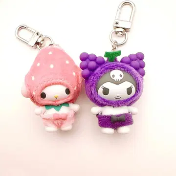 산리오 치비토모 과일 마이멜로디 쿠로미 딸기 포도 과일 메로쿠로