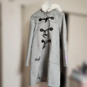 그레이 더플 코트 퍼 포함