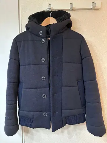 Blue Blue Japan 네이비 블루종 자켓 후드 부착