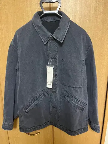 미사용 새상품 UNIQLO U 오버 사이즈 컬러 데님 자켓 그레이 M