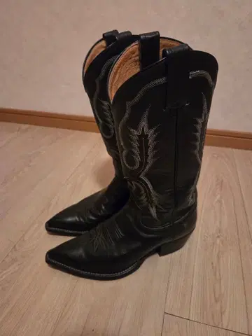 [ 새상품급 ] Tony Lama 토니 라마 웨스턴 부츠 블랙 가죽 블랙