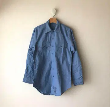 [ 데드스탁 ] 80s US NAVY 샴브레이 셔츠 M 미군