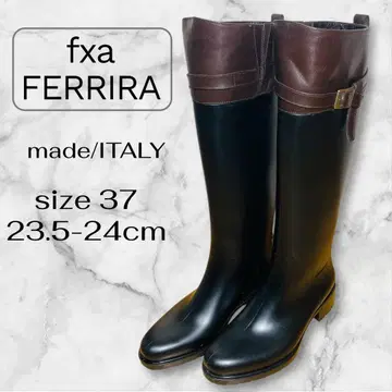 새상품급 이탈리아제 FXA FERRIRA 레인부츠 23.5-24cm 가죽
