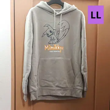 포켓몬 미미큐 남성용 후드티 LL 사이즈 (베이지)