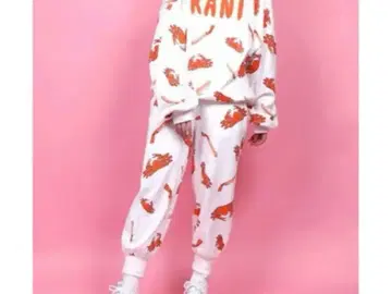 PUNYUS 게 패턴 스웨트 팬츠 미개봉 미사용 남녀 공용