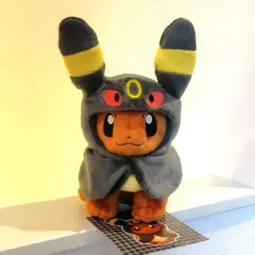 포켓몬 블래키 판초를 입은 이브이 봉제 인형 블래키 이브이