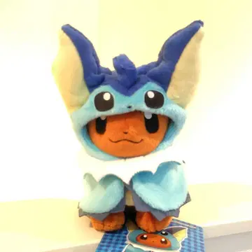 포켓몬 샤워즈의 판초를 입은 이브이 봉제 인형 샤워즈 이브이