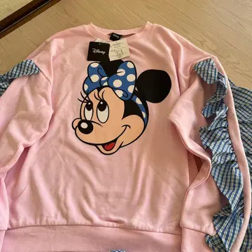 Disney 미니 마우스 맨투맨 L 사이즈 핑크