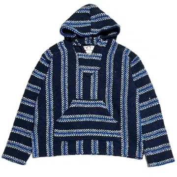 BAJA 멕시칸 후드티 멕시코제 서퍼 S 블루 구제 의류