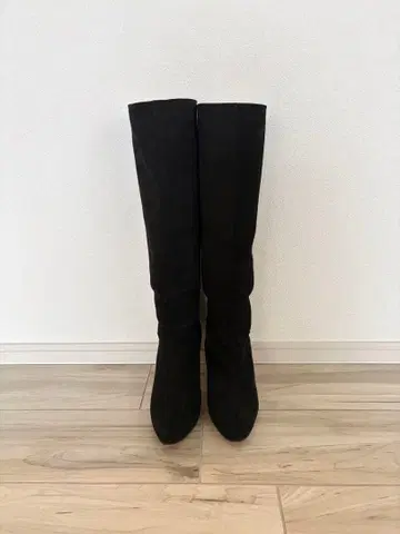 PELLICO 펠리코 블랙 스웨이드 롱 부츠 38