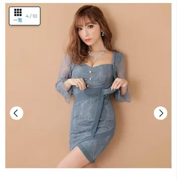 레이스 소매 튤립 스커트 타이트 미니 드레스