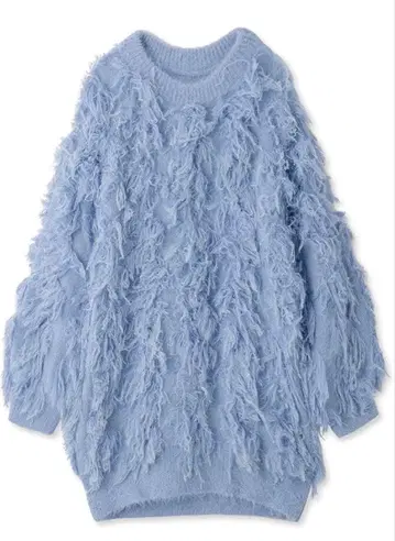 SNIDEL 페더라이크 미니 니트 원피스 택 포함 (블루)