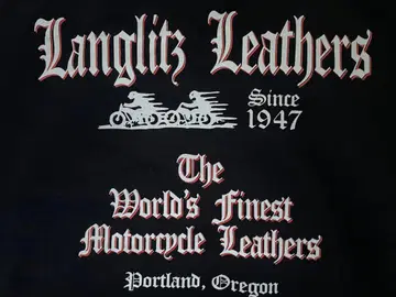 Langlitz Leathers 블랙 맨투맨 S