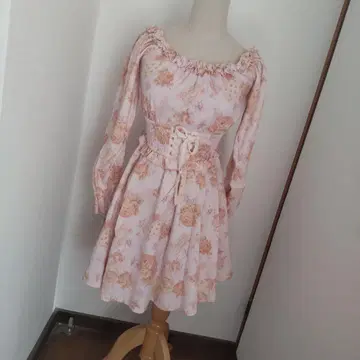 플라워 프린트 미니 원피스