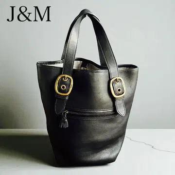 새상품급 J& M DAVIDSON 가죽 토트백 블랙