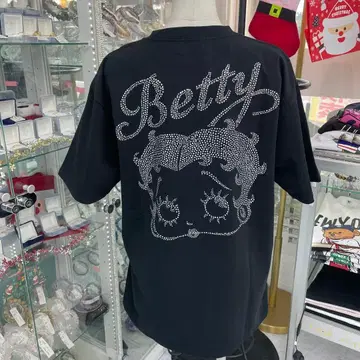 (65) 베티 붑 스톤 장식 T셔츠 블랙