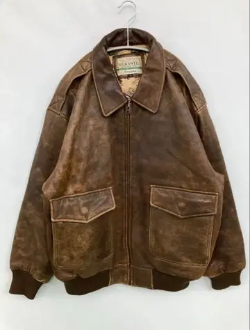 DURANTE 브라운 가죽 자켓 M 사이즈