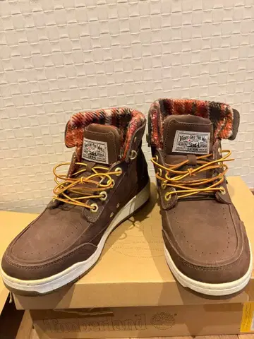 VANS 브라운 하이컷 신발 25~25.5