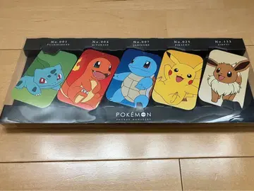 포켓몬 슬라이드 캔 케이스 5개 세트 피카츄 이브이 프리스크 캔