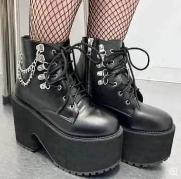 VOLCAN&APHRODITE 체인 코드 통굽 부츠 24cm