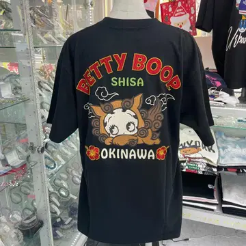 (69) BETTY BOOP 시사 티셔츠 L 블랙 오키나와
