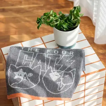 그라니프 더 포캣츠 페이스 타월 그레이 고양이 고양이