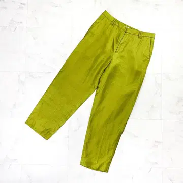 IENA 프렌치 린넨 트윌 테이퍼드 팬츠 그린 사이즈 40*MD71