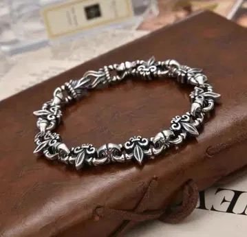 실버 925 플로럴 팔찌