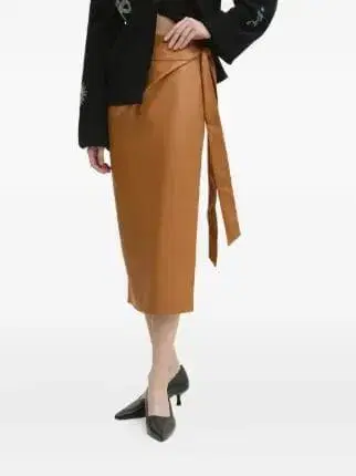 NEVER FULLY DRESSED_wrap midi skirt