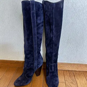 [ASH] 롱 부츠 네이비 스웨이드