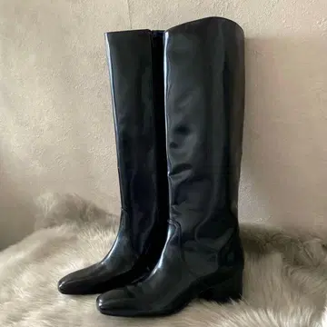 styling/스퀘어토 페이턴트 에나멜 승마 부츠 S