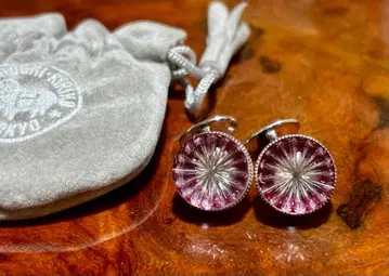 호리구치 키리코 커프 링크스 금적색