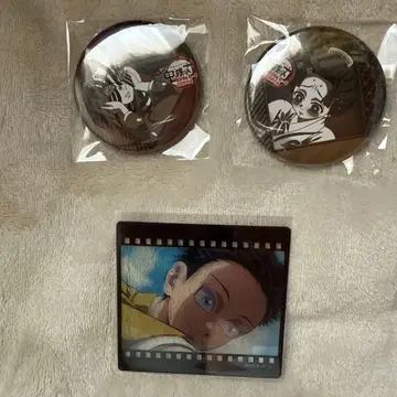 귀멸의 칼날 다이닝 즐거운 복권 필름풍 클리어 카드 하쿠지 캔뱃지 코유키