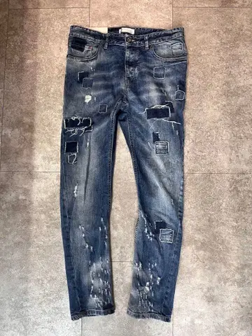 PMDS 데미지 가공 데님 팬츠 남성용 31인치