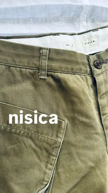 nisica 워크 팬츠 사이즈 1 올리브
