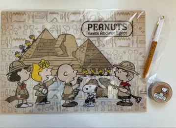 한정판 스누피 A4 파일, 마스킹 테이프, 볼펜 고대 이집트전 일본제