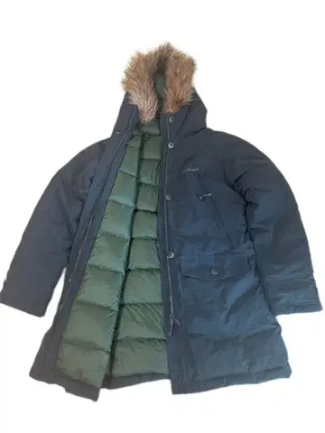 몽벨 현행 허스키 코트 다운 자켓 그린 L