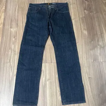 미즈키 프로와 젠 콜라보 꽃무늬 눈알 아저씨 다크 블루 청바지