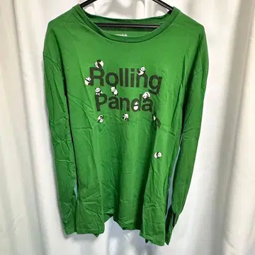 graniph 롤링 팬더 그린 긴팔 티셔츠