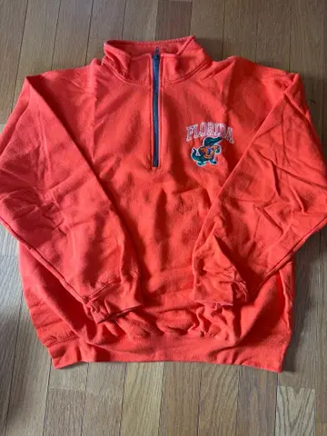 USA 플로리다 대학교 하프 지퍼 트레이닝복 오렌지