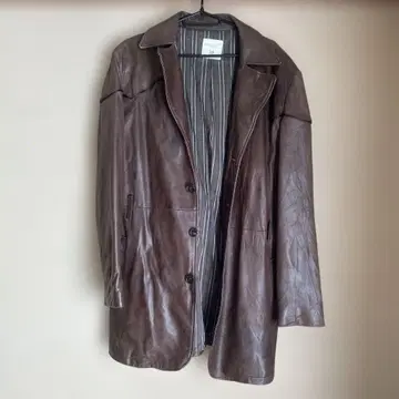 1stavenue 브라운 가죽 롱 자켓 빈티지 새상품급