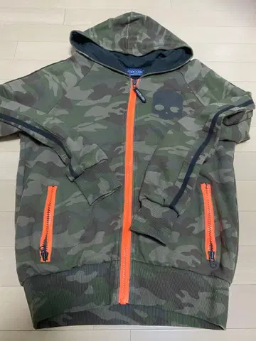 HYDROGEN 카모플라쥬 스컬 프린트 후드티 M