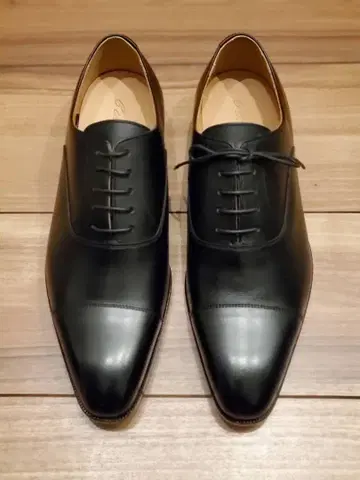 Cent'Filina 블랙 천연 가죽 비즈니스 슈즈