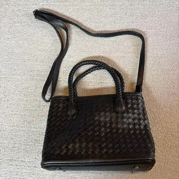 블랙 뜨개질 디자인 숄더백